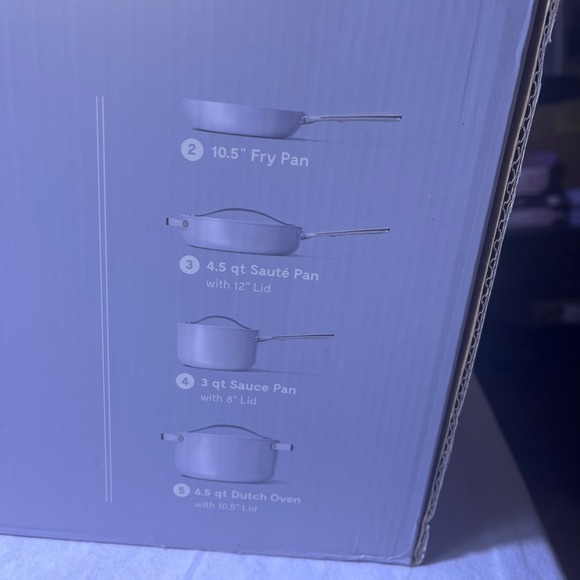 Caraway 12-Piece Ceramic Cookware Set - Grey Color - Non-stick and Non-Toxic New - Picture 14 of 16